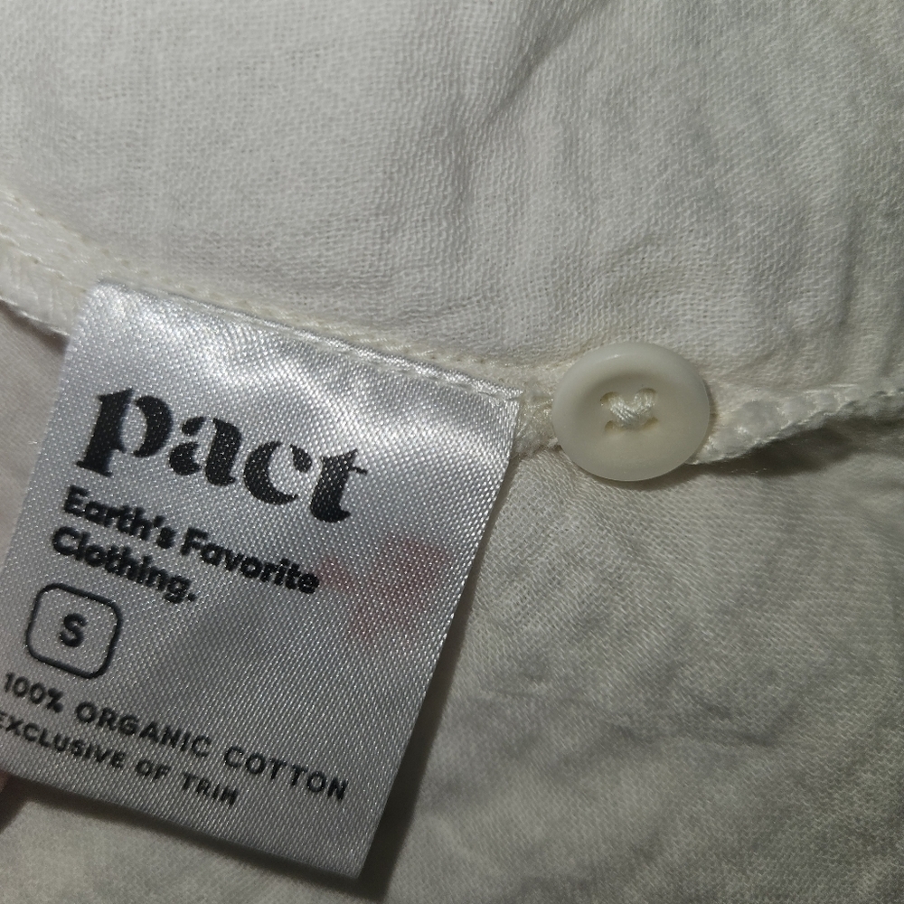 Pact Coastal Double Gauze Poet Sleeve Dress - Picture 4 of 4